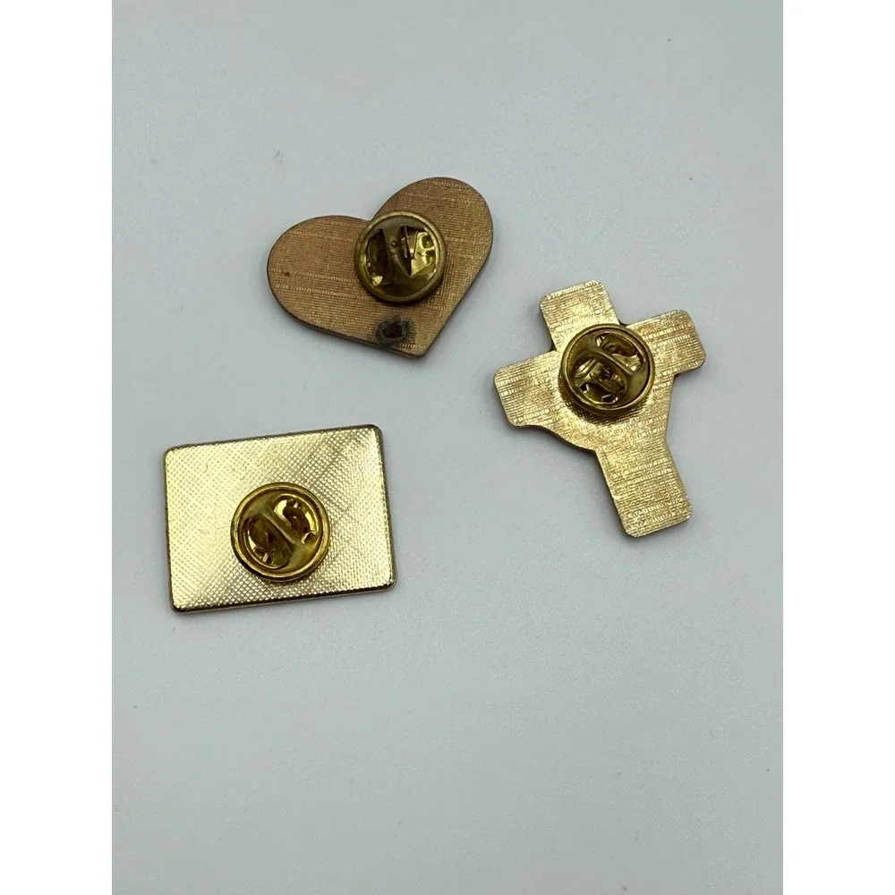 Patriotic Pin Lot Eagle Cross Heart American Flag Enamel Brooch‎ Set